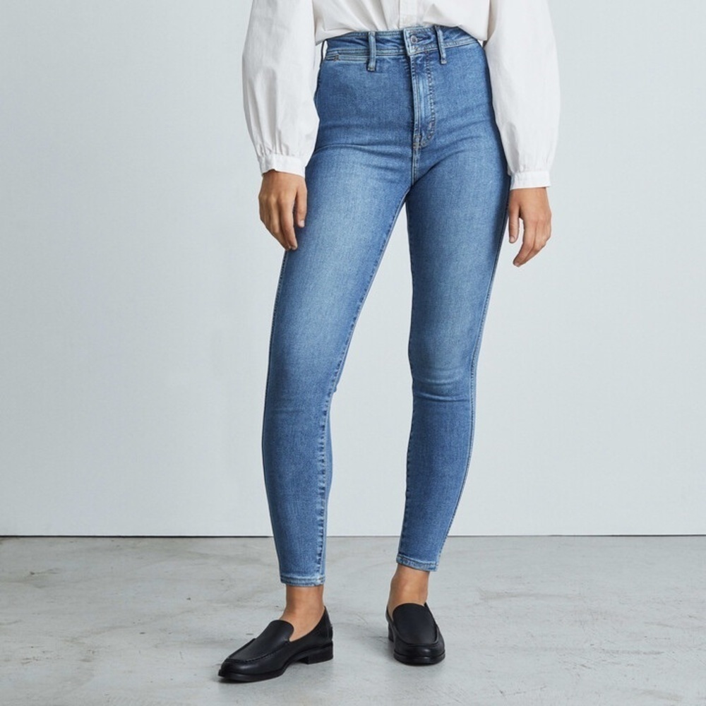 Everlane The way high rise skinny jeans vintage blue size 28 high stretch cotton